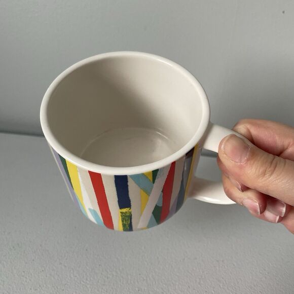 Kate Spade Saturday Striped Colorful Coffee Tea Mug Cup Dishwasher Safe One Size - Picture 4 of 7